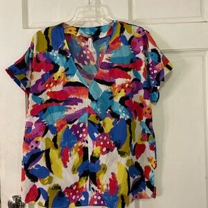 Live 4 Truth Colorful Abstract Short Sleeve Top